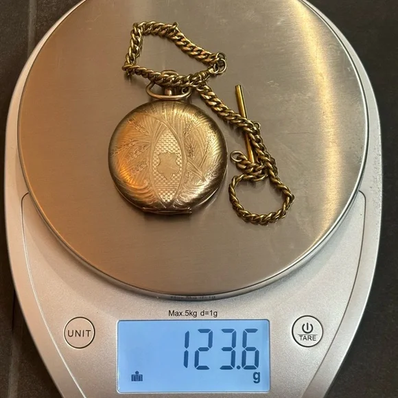 Vintage Elgin Pocket Watch with Chain